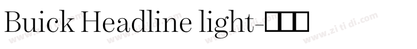 Buick Headline light字体转换